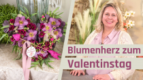 Blumenherz zum Valentinstag