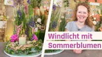 Sommerblumen Windlicht