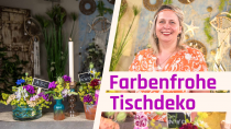 Farbenfrohe Tischdekoration