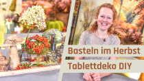 Basteln im Herbst Tablettdeko DIY