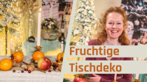 Tischdekoration mit Früchten