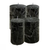 Schwarze Kerzen Durchgefärbte Stumpenkerzen Rustic Kerzen