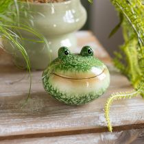 Artikel Deko Frosch Figur aus Keramik grün 11 cm Set aus 2 Stück für Wohn- und Gartendekoration