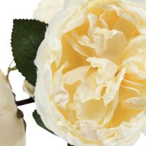 Artikel Künstliche Rosen Creme 48cm 3 Stück aus Textil und Kunststoff für Dekoration