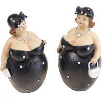 Artikel Dekofigur mollige Frau Damen Figur Baddeko H16cm 2er-Set