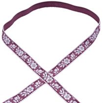 Artikel Geschenkband Blumen Dekoband Band Mauve 15mm 25m