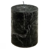Artikel Schwarze Kerzen Durchgefärbt Stumpenkerzen 85x120mm 2 St