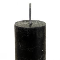 Artikel Stabkerzen durchgefärbt Schwarze Kerzen 34×240mm 4 St