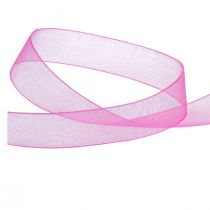 Artikel Organzaband Geschenkband Pink Band Webkante 15mm 50m