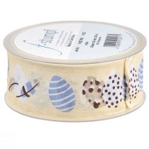 Artikel Geschenkband Ostern Dekoband Ostereier Creme 40mm 20m