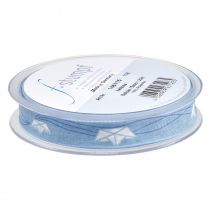 Artikel Geschenkband Blau Schiffchen Band maritim 15mm 20m