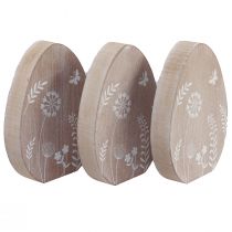 Artikel Tischdeko Osterei Holz Deko Holzei Aufsteller 14,5cm 3St
