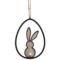 Artikel Osterdeko Holz Anhänger Osterhase im Metallrahmen 13cm 4 Stück