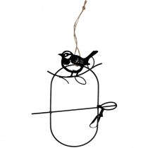 Artikel Hängedeko Metall Deko Vögel Schwarz 18×22,5cm 3 St