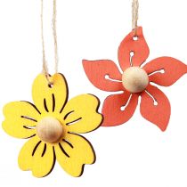 Artikel Holzblumen Hängedeko Holz Sommerdeko Gelb 4,5cm 24 St