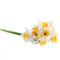 Artikel Künstliche Narzissen Seidenblumen mit gelben Details 3 St für Frühlingsdeko