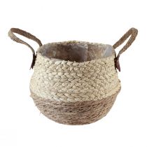 Artikel Korb mit Henkeln Pflanzkorb Seegras Jute Ø23cm H20cm