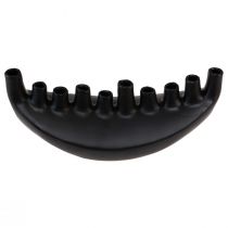 Artikel Vase Keramik Schiff Tischdeko Schwarz Abstrakt Modern H15cm