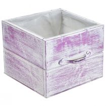 Artikel Pflanzschubladen Holz Rosa-Weiß mit Griff 12/15 cm 2er-Set