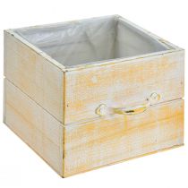 Artikel Pflanzkasten Holz Orange Weiß 12/15cm 2er-Set mit Griff