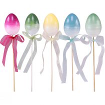 Artikel Blumenstecker Osterei Plastikeier Farbig 4×5,5cm 10 St