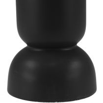Artikel Keramikvase Schwarz Ø11cm H25,5cm mit Sockel