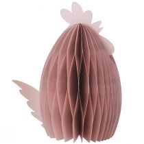 Artikel Dekofiguren Wabenhuhn aus Papier Weiß und Orange 19×12×20cm 2 Stück für Ostern