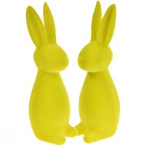 Artikel Beflockte Hasen Osterhasen Gelbgrün – 2. Wahl – 8×10×29cm 2 St