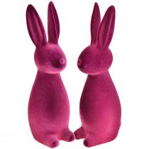 Artikel Osterhasen Violett Deko Hasen – 2. Wahl – Beflockt 8×10×29cm 2 St