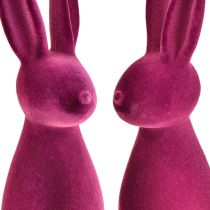 Artikel Osterhasen Violett Deko Hasen – 2. Wahl – Beflockt 8×10×29cm 2 St