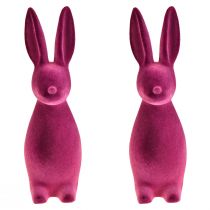 Artikel Osterhasen Violett Deko Hasen – 2. Wahl – Beflockt 8×10×29cm 2 St