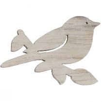 Artikel Streudeko Holz Frühling Vogel Deko Natur Weiß 4cm 72St