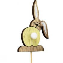 Artikel Osterhase Holz Blumenstecker Ostern Bunt H8cm 12St