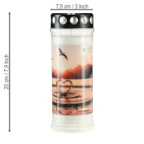 Artikel Dekorative Grabkerzen mit Sonnenuntergang-Motiven 2 Stück