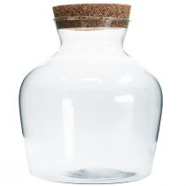 Deko Glas mit Korken Deko Vase mit Deckel H25cm Ø24cm