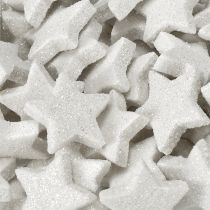 Artikel Streusterne mit Glitter aus Kunststoff 2,5 cm in Creme, 96 Stück