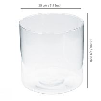 Artikel Glasvase Glaszylinder Blumenvase Glas Deko H15cm Ø15cm