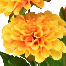 Artikel Kunstblumen Deko Dahlien künstlich Gelb Orange 50cm