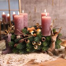 Artikel Durchgefärbte Kerzen Rosa Stumpenkerzen Altrosa 70×120mm 4 St