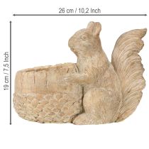 Artikel Übertopf Steinguss Eichhörnchen-Motiv 26×14×19cm für Indoor und Outdoor