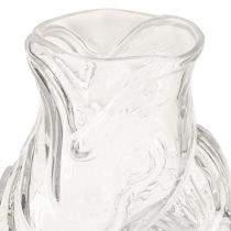Artikel Vase aus klarem Glas in Fischform, 24,5 cm hoch