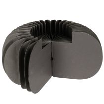 Artikel Set Papier-Dekoring Kürbis, dunkelgrau, 24 cm, 4 Stück