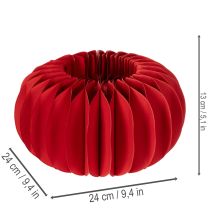 Artikel Papierkürbis Rot Wabenpapier 24 cm 4er Set für Tischdekoration