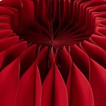 Artikel Papierkürbis Rot Wabenpapier 24 cm 4er Set für Tischdekoration