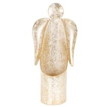 Artikel Kerzenhalter Engel Figur Metall Gold 27 cm Innenbereich
