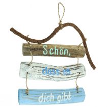 Artikel Treibholz Deko mit Schriftzug, Wandschmuck, maritime Hängedeko 43×41cm