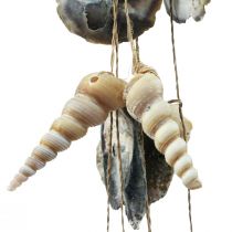 Maritimes Windspiel Schneckenhaus Deko Muscheln 58cm