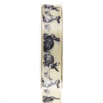 Artikel Geschenkband Ostern Seidenband Osterhasen 25mm 18m
