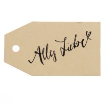 Artikel Geschenkanhänger bedruckt Papier Alles Liebe 4×7cm 24 St