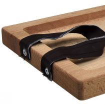Artikel Deko Tablett aus Buchenholz mit Griffen 50×19,5cm Natur-Braun